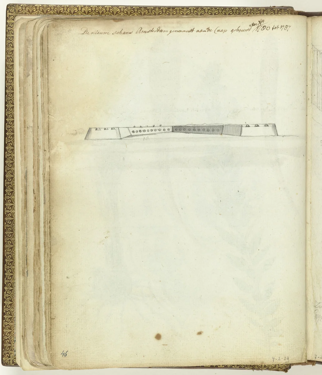 De schans 'Amsterdam' aan de Kaap by Jan Brandes, drawing, 1787