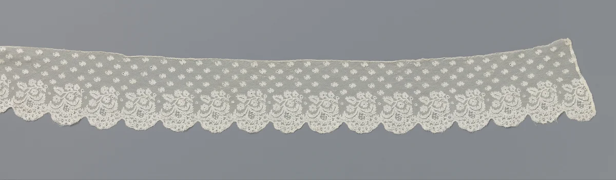 Strook kloskant met hangende bladtak by anonymous, other, 1820-1830