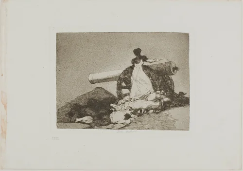 What Courage!, plate seven from The Disasters of War by Francisco José de Goya, print, 1810-1812