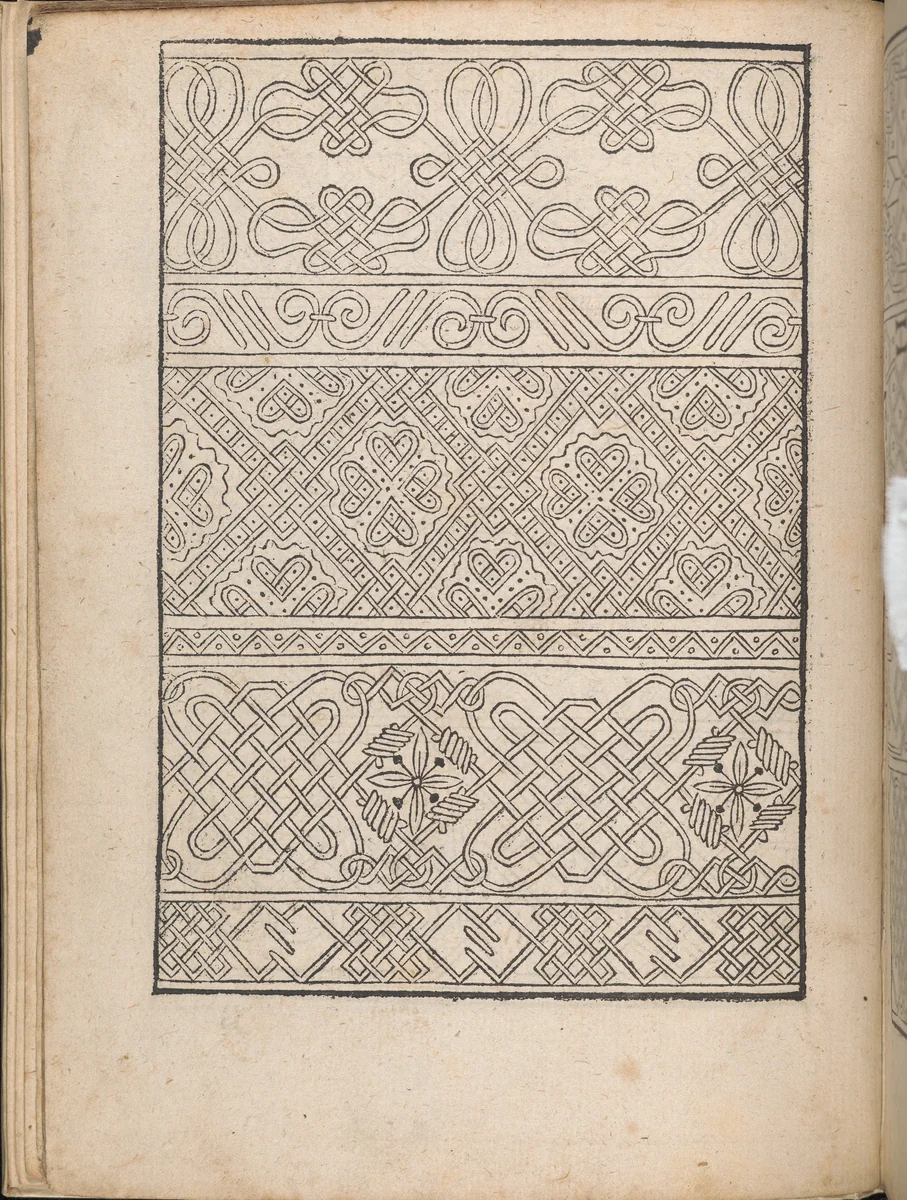 New Modelbüch allen Nägerin u. Sydenstickern (Page 5v) by Hans Hoffman, book, 1556