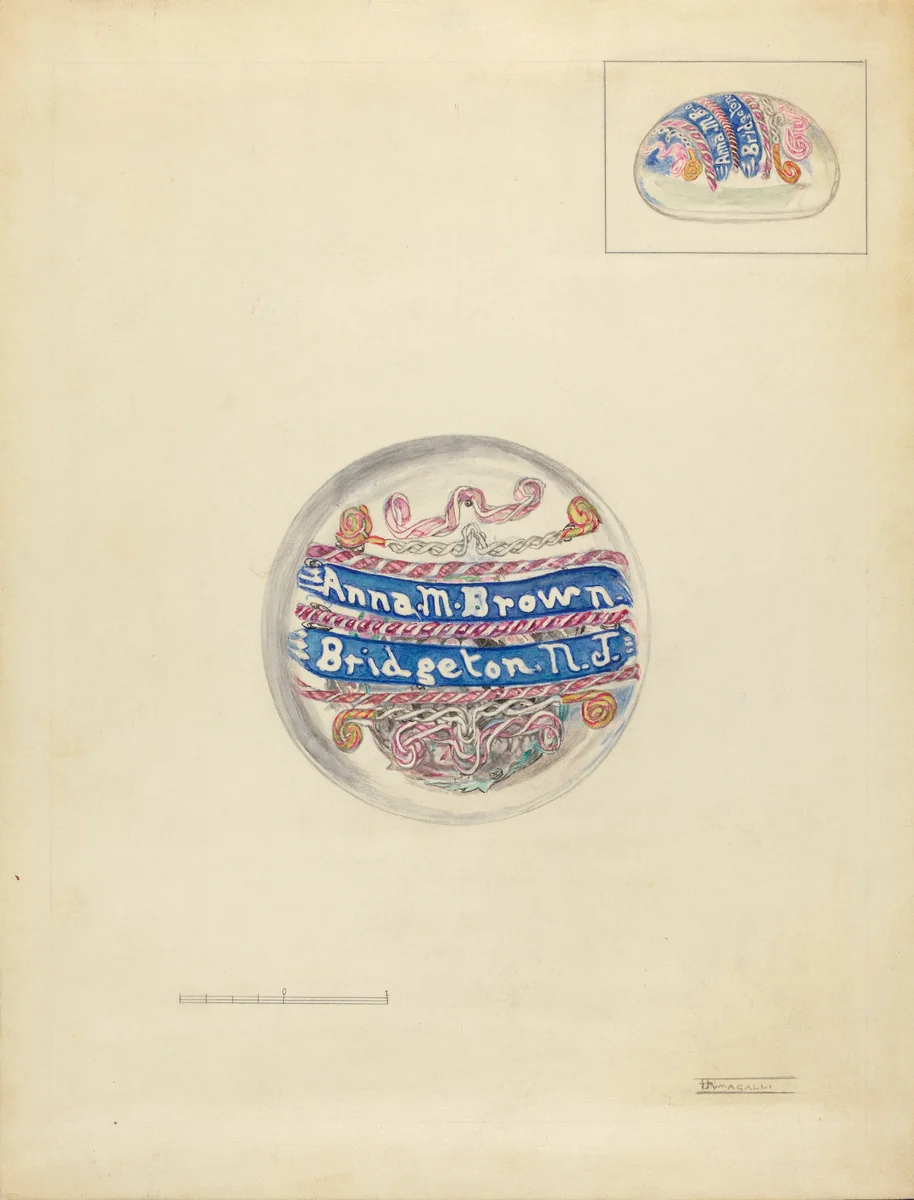 Blown Glass by Frank Fumagalli, index of american design, 1935-1942