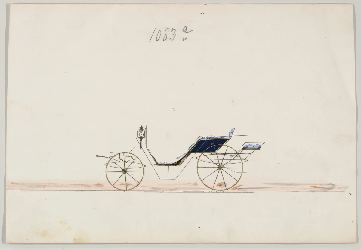 Phaeton #1083a by Brewster & Co., drawing, 1865-1875