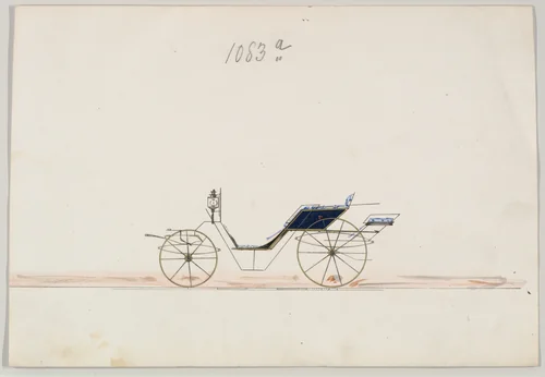 Phaeton #1083a by Brewster & Co., drawing, 1865-1875