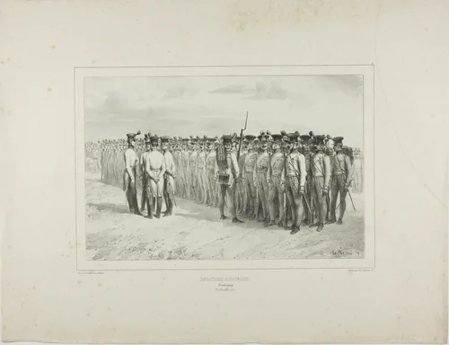 Hungarian Infantry, Presbourg, July 2, 1837 by Denis Auguste Marie Raffet, print, 1837