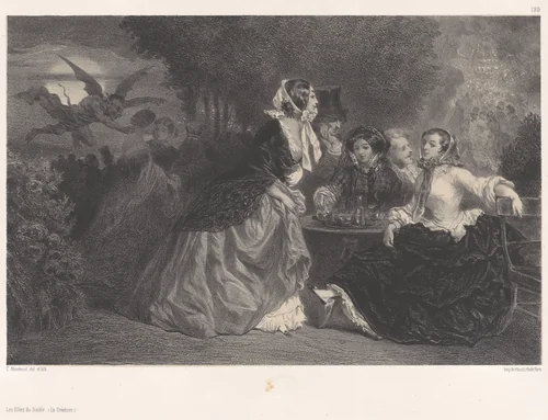 The Daughters of the Devil (The Creature) by Célestin Nanteuil, print, 1843-1867