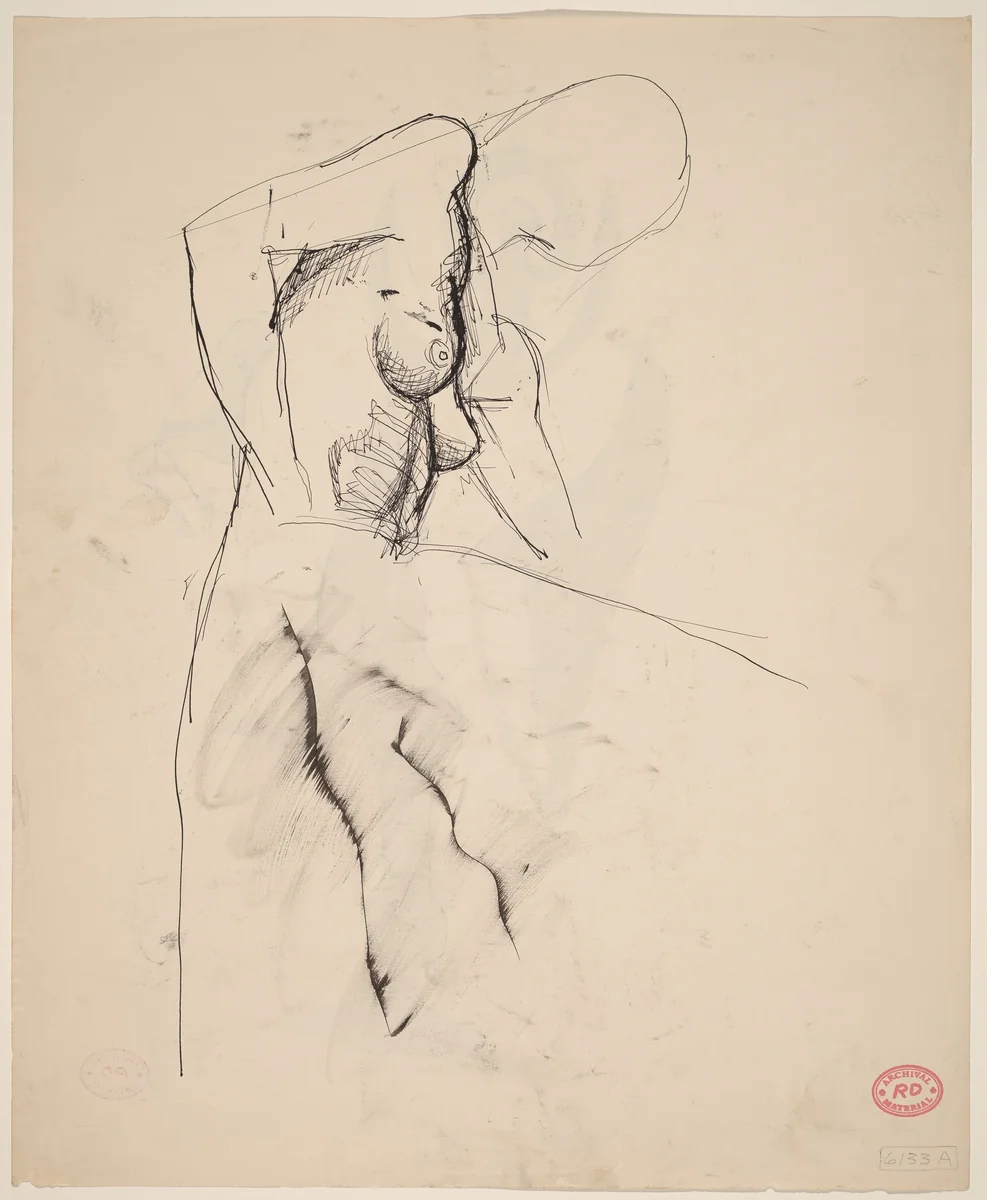 Untitled [study of a female torso] [recto] by Richard Diebenkorn, drawing, 1955-1967