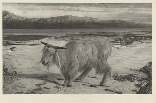 The Scapegoat by Charles Mottram; William Holman Hunt, print, 1861