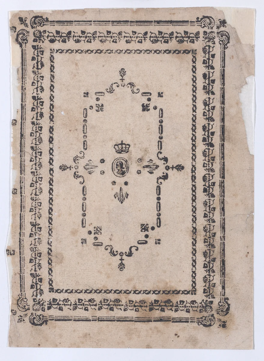 Sheet with rectangular design, possibly carpet design by anonymous, print, 1800-1900