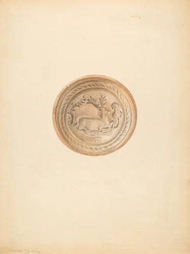 Butter Mold by Roberta Spicer, index of american design, 1939