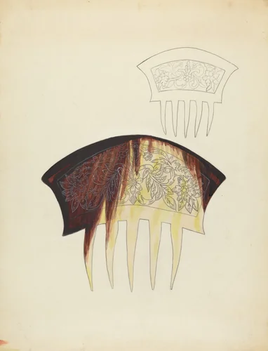 Comb by Margaret Concha, index of american design, 1940