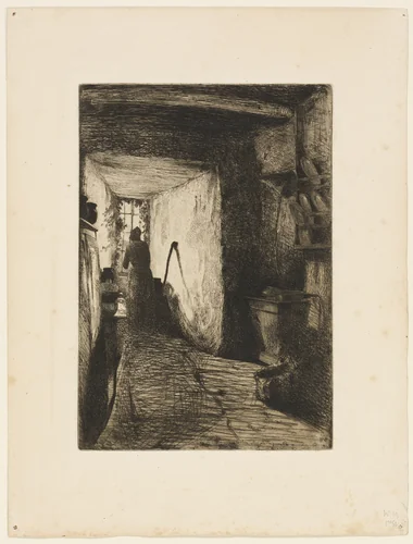 The Kitchen by James McNeill Whistler, print, 1858