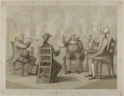 A Smoking Club by Henry William Bunbury, print, 1750-1783