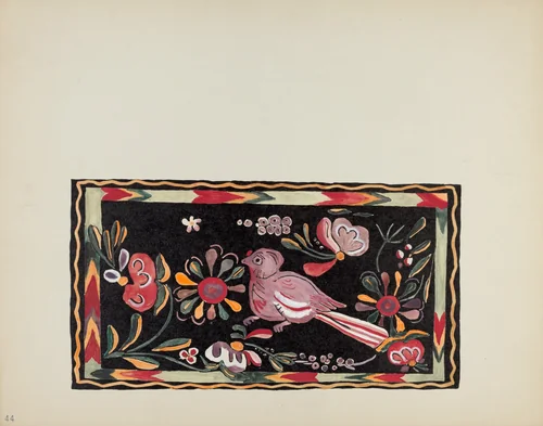 Plate 44: Painted Chest Design: From Portfolio "Spanish Colonial Designs of New Mexico" by American 20th Century, index of american design, 1935-1942