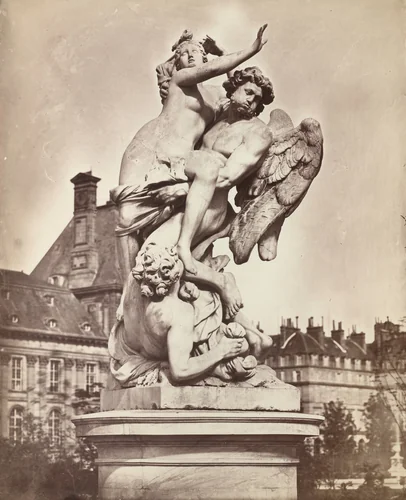 Statue des Tuileries: G. Marsy et A. Flamen: Borée enlevant Orythie by Charles Nègre, photograph, 1859