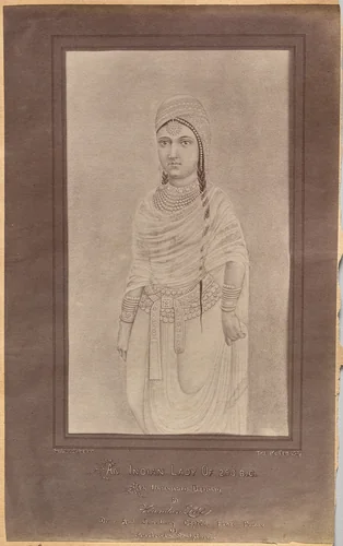 Indian Lady 250 BC (verso, right) by Raja Deen Dayal, photograph, 1877-1892