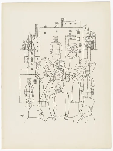 He Made Fun of Hindenburg (Er hat Hindenburg verspottet) (plate 11) from the illustrated book Deutsche Graphiker der Gegenwart (German Printmakers of Our Time) by George Grosz, illustrated book, 1920