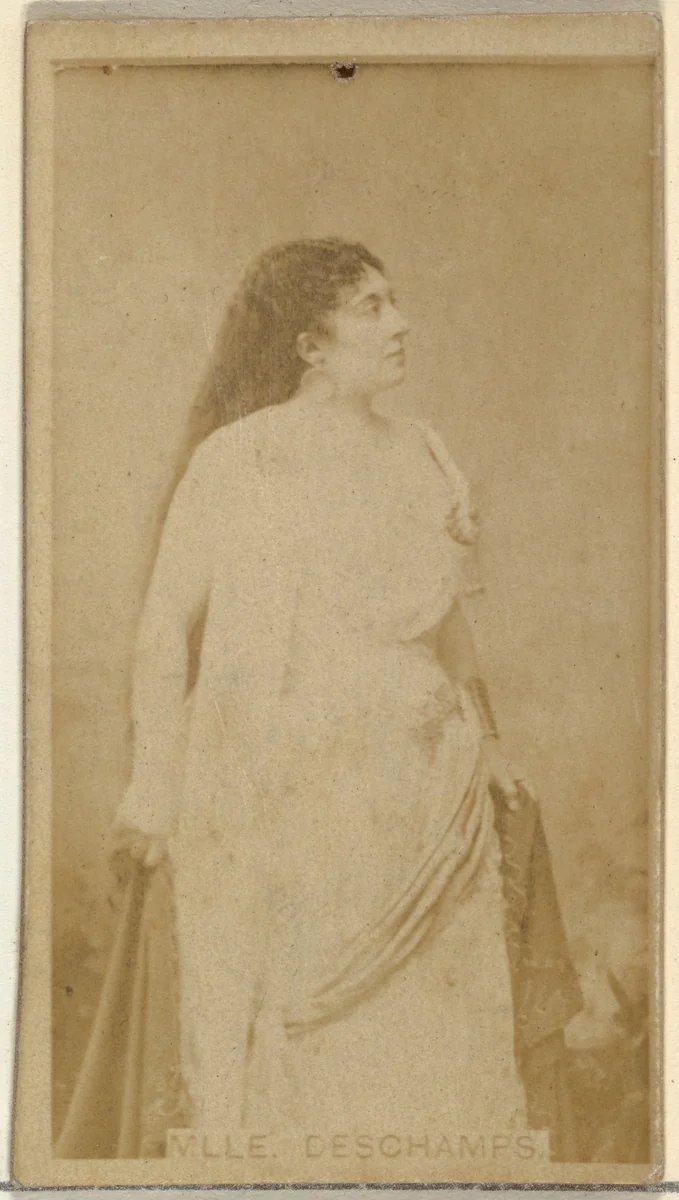 Mlle. Deschamps, from the Actors and Actresses series (N145-8) issued by Duke Sons & Co. to promote Duke Cigarettes by W. Duke, Sons & Co., photograph, 1890-1895