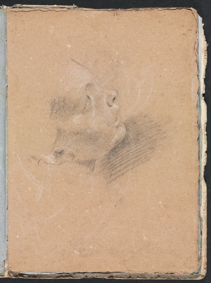 Verona Sketchbook: Female profile (page 65) by Francesco Lorenzi, book, 1760