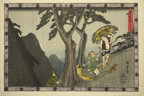 Act 5 (Godanme), from the series "Storehouse of Loyal Retainers (Chushingura)" by Utagawa Hiroshige (歌川広重), print, 1829-1844