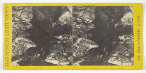 "Wild Hall", No. 23 from the series "Mammoth Cave Views" by Chas Waldack, photograph, 1866