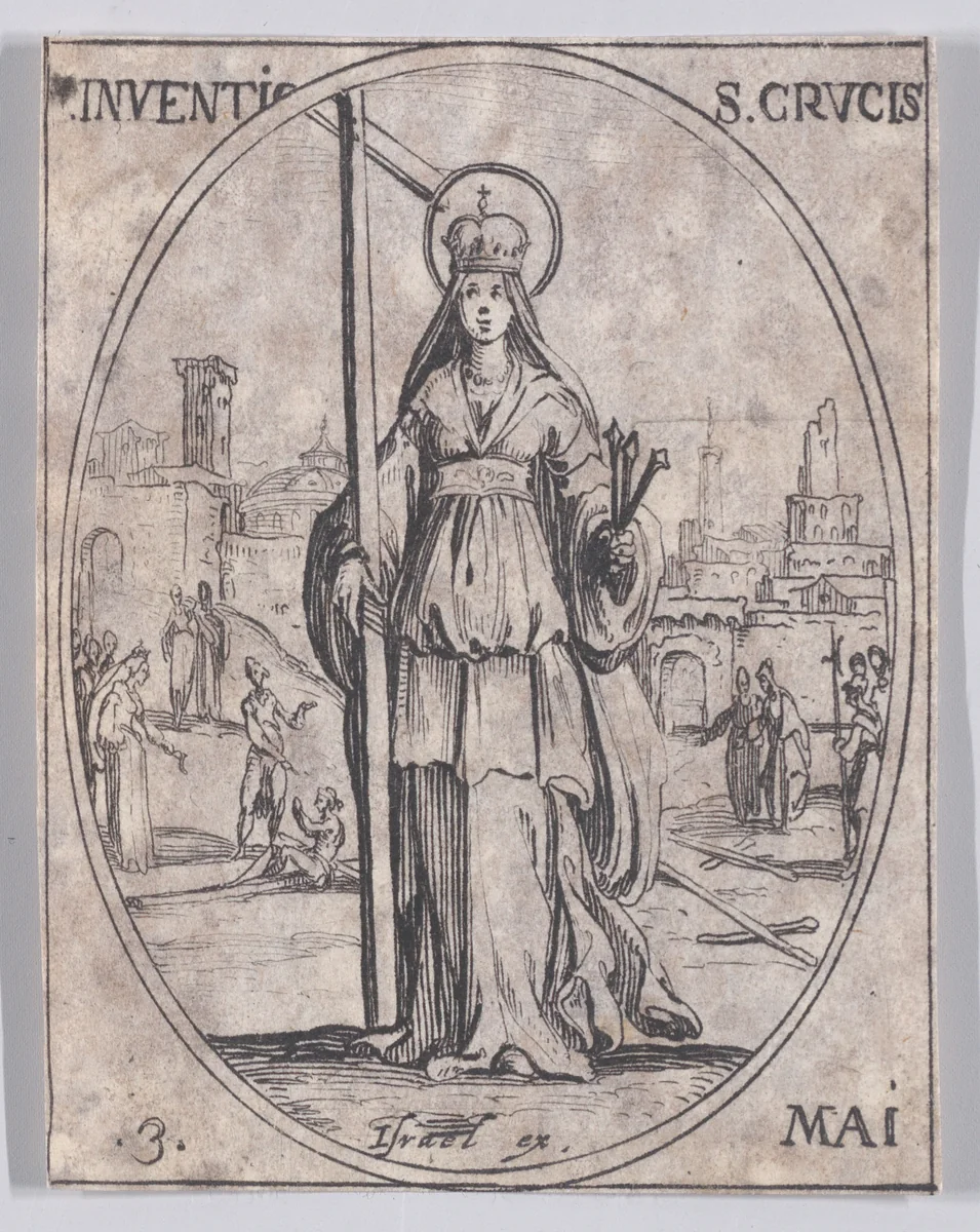 L'Invention de la Ste. Croix (The Invention of the True Cross), May 3rd, from "Les Images De Tous Les Saincts et Saintes de L'Année" (Images of All of the Saints and Religious Events of the Year) by Jacques Callot, print, 1636