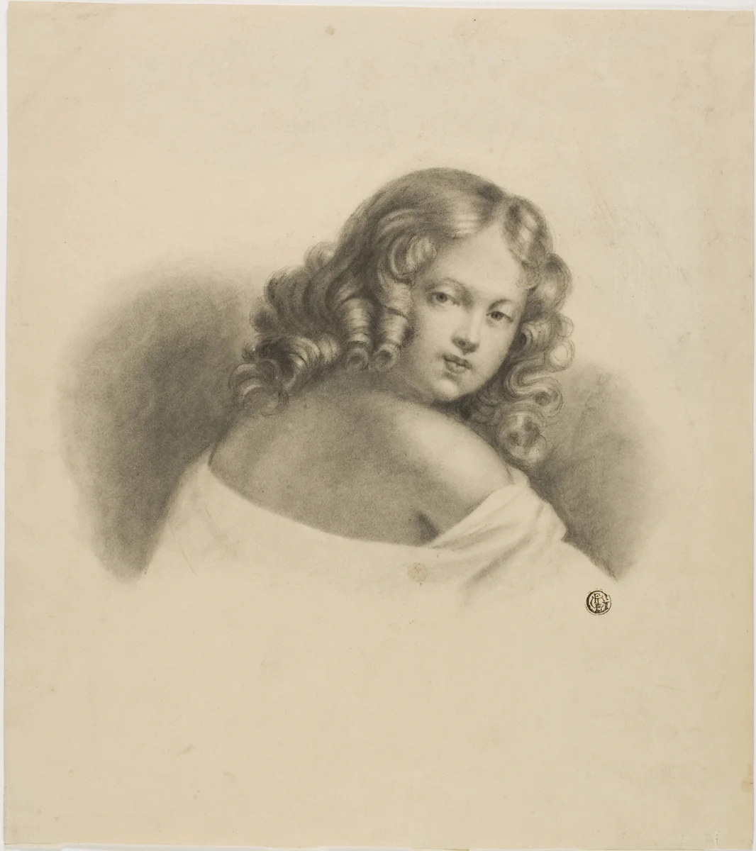Child with Curly Hair by Unknown Artist, drawing, 1700-1799