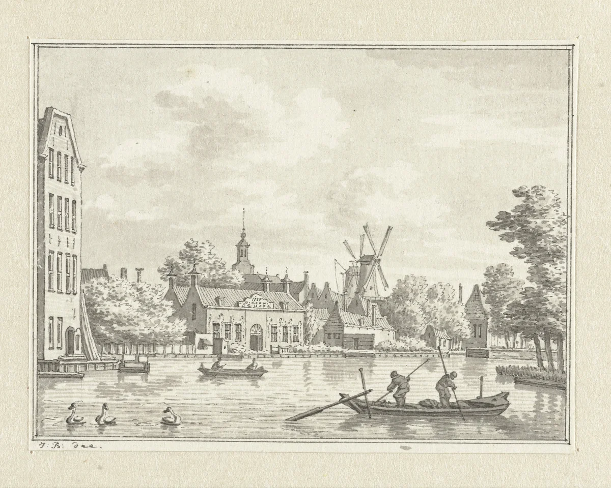 De Diaconie school te Rotterdam by Jan Bulthuis, drawing, 1790