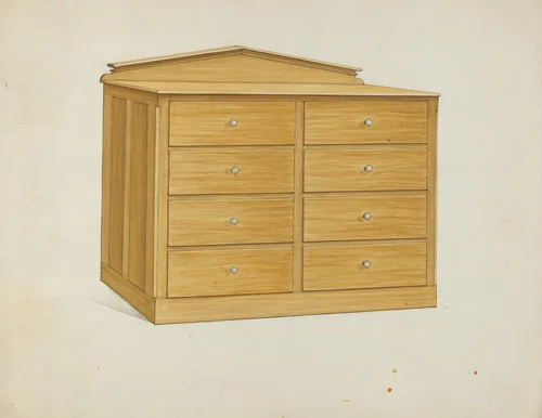 Shaker Chest of Drawers by Ray Holden, index of american design, 1936