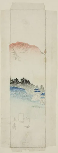 Envelope with landscape by Utagawa Hiroshige (歌川広重), print, 1797-1858