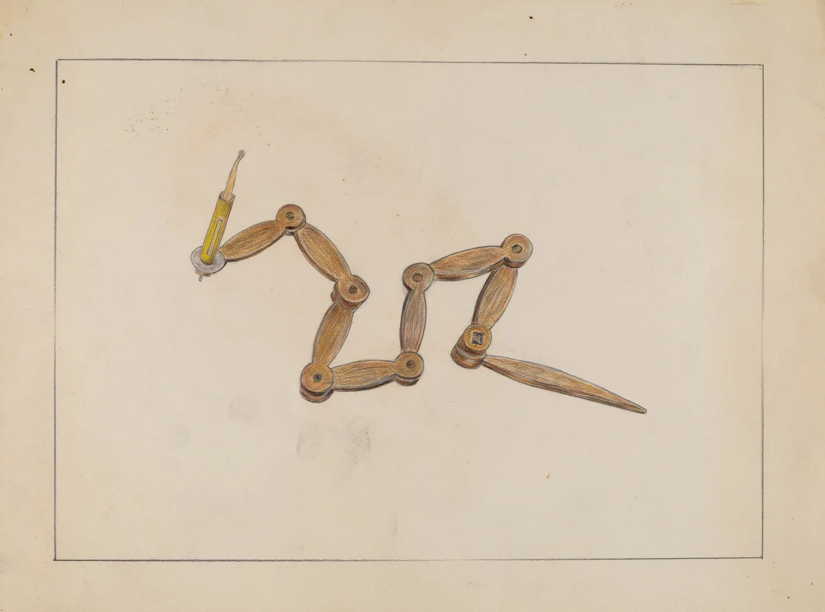 Candlestick by Benjamin Resnick, index of american design, 1935