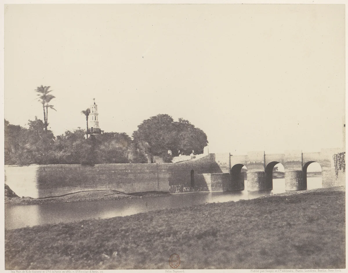 Syout, Pont Sur le Grand Canal by Félix Teynard, photograph, 1851-1852