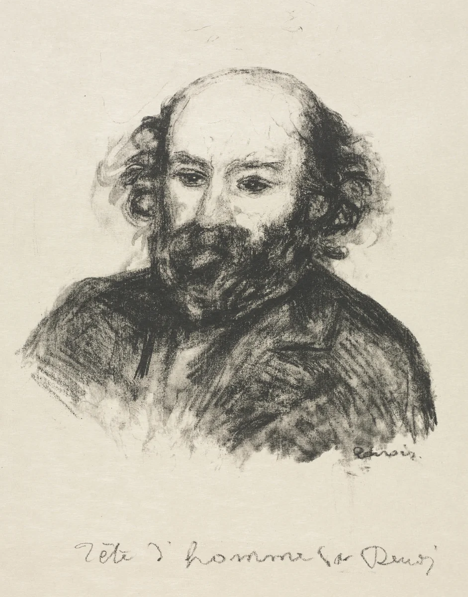 Paul Cézanne by Pierre-Auguste Renoir, print, 1897-1907
