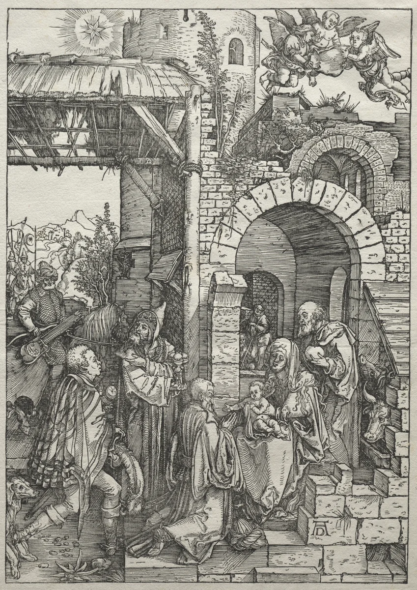 Life of the Virgin: Adoration of the Magi by Albrecht Dürer, print, 1504-1505