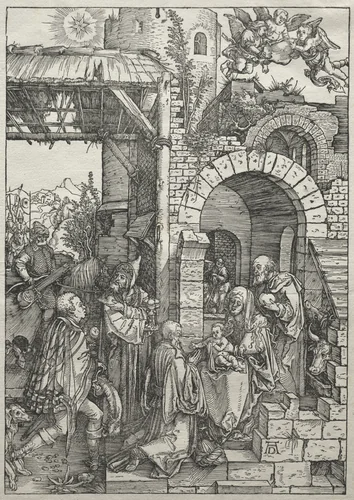 Life of the Virgin: Adoration of the Magi by Albrecht Dürer, print, 1504-1505