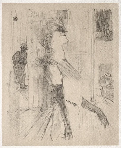 Yvette Guilbert: Sur la scène by Henri de Toulouse-Lautrec, print, 1898