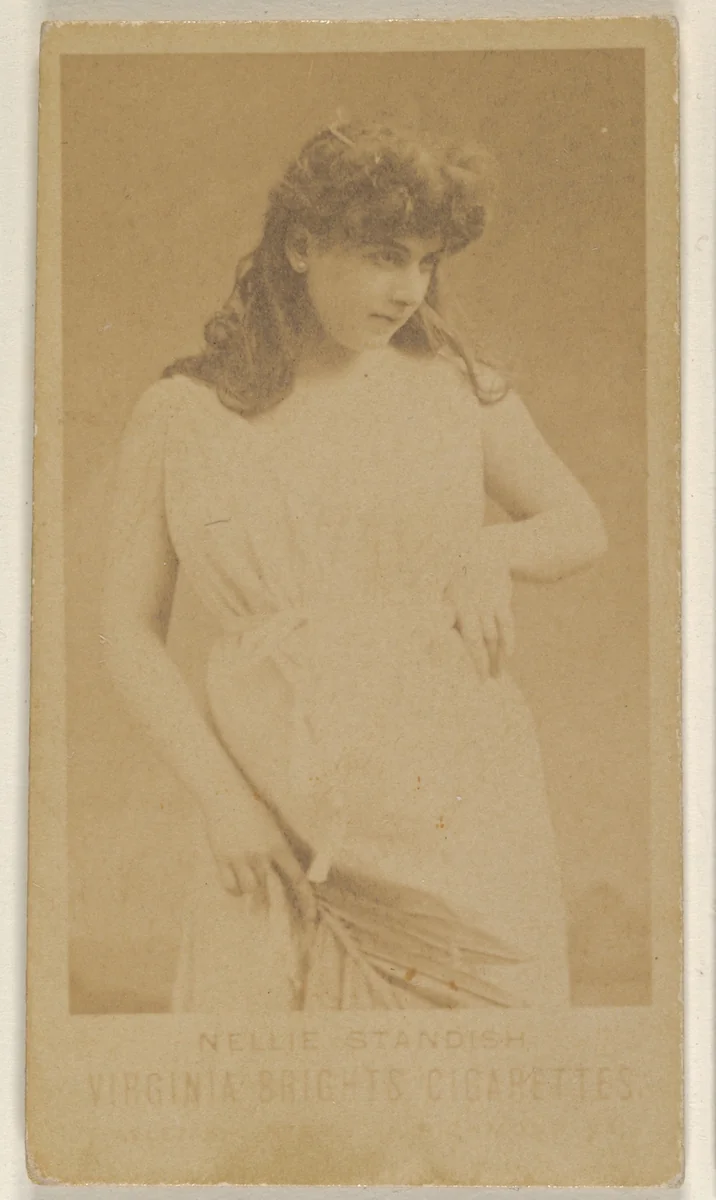 Nellie Standish, from the Actors and Actresses series (N45, Type 1) for Virginia Brights Cigarettes by Allen & Ginter, photograph, 1885-1891