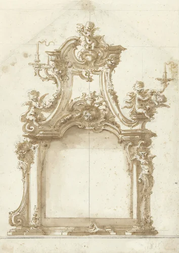Ontwerp voor een tabernakel (?) by Giovanni Bettati, drawing, 1750-1765