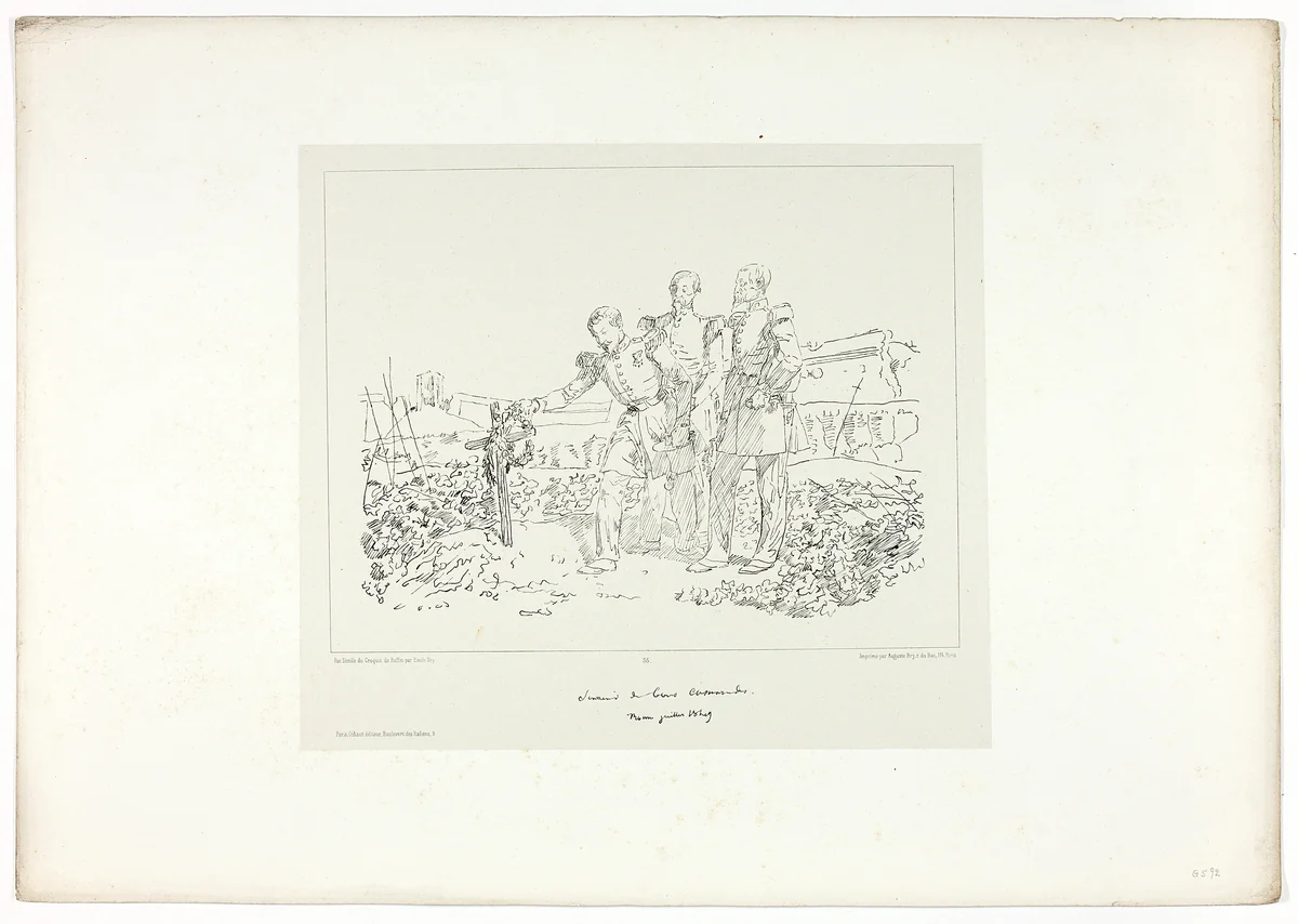 Rememberance of good comrades, from Souvenirs d’Italie: Expédition de Rome by Émile Bry
Denis Auguste Marie Raffet
Auguste Bry, print, 1860