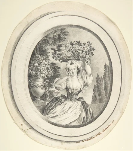Marton, ou la jeune bouquetière by Montbrian De Chateauvieux, drawing, 1787