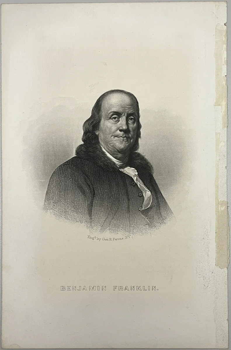 Benjamin Franklin by George Edward Perine, other, 1857-1885