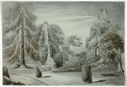 Burying Place, Finlarig by Elizabeth Murray, drawing, 1836