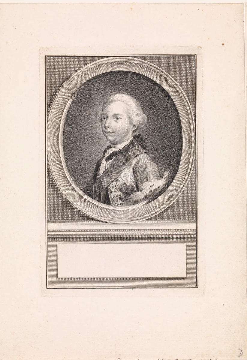 Portret van Willem V, prins van Oranje-Nassau by Reinier Vinkeles, print, 1767