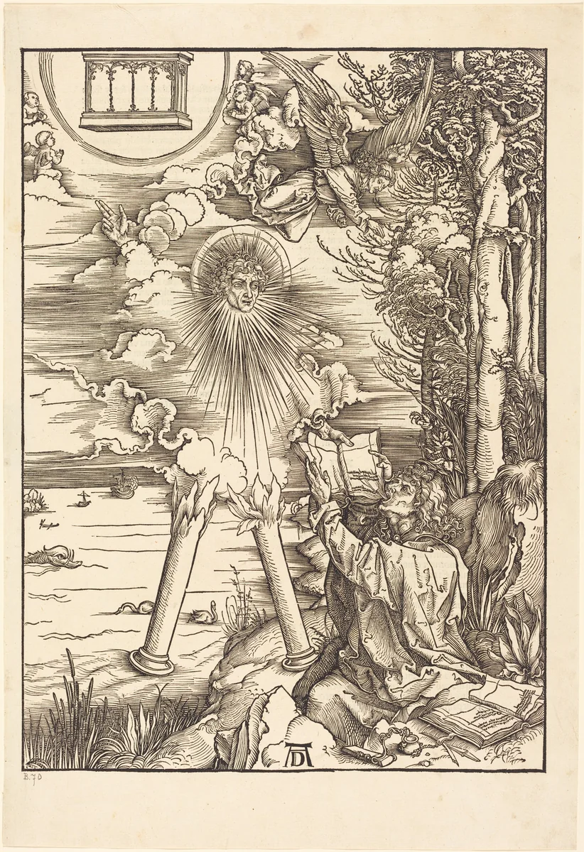 Saint John Devouring the Book by Albrecht Dürer, print, 1498