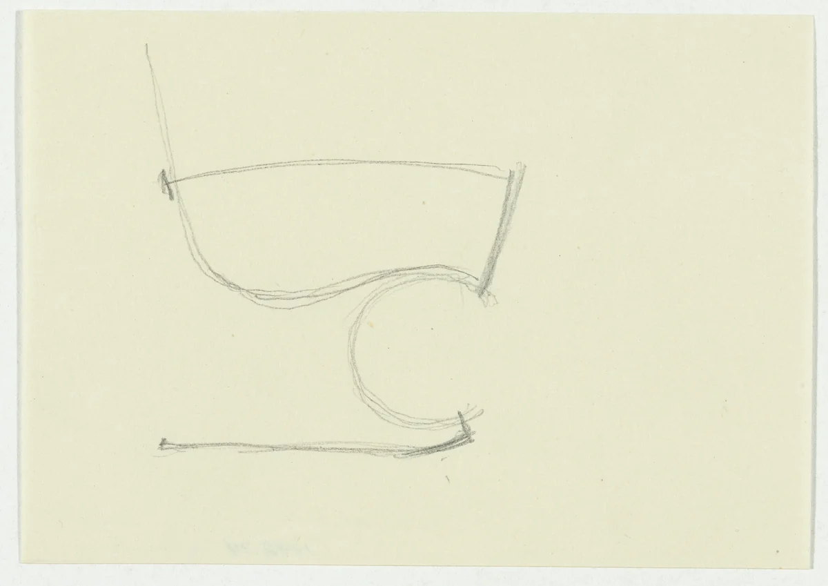 Chair with Arms (Elevation sketch) by Ludwig Mies van der Rohe, mies van der rohe archive, 1926