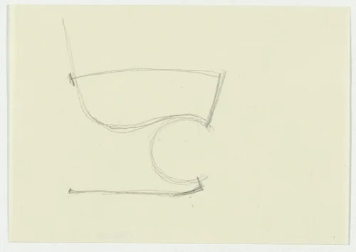 Chair with Arms (Elevation sketch) by Ludwig Mies van der Rohe, mies van der rohe archive, 1926