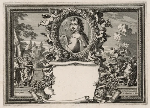Self-Portrait by Jean Lepautre, print, 1674-1682