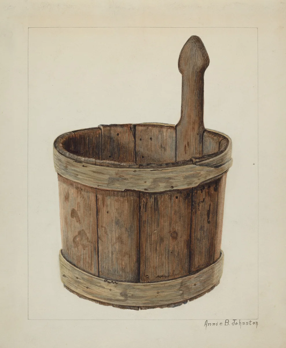 Cedar Piggin by Annie B. Johnston, index of american design, 1938