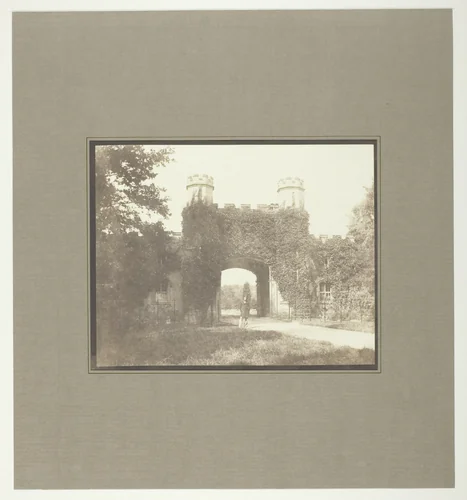 Entrance Lodge, Eaton Hall, Cheshire (Seat of the Marquis of Westminster) by William Henry Fox Talbot, photograph, 1840-1850