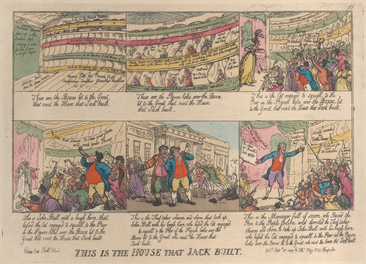 This is the House that Jack Built by Thomas Rowlandson, print, 1809