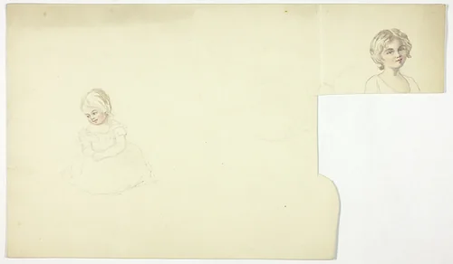 Studies for Portraits of Two Young Girls by Elizabeth Murray, painting, 1835-1882